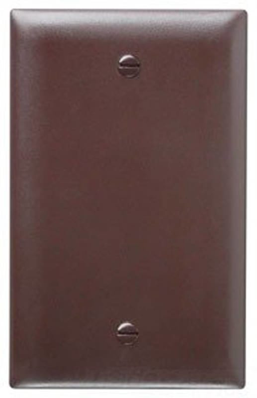 Pass & Seymour TP13 1-Gang, Trademaster Single Gang Blank Wall Plate, Brown