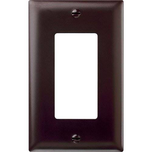 Pass & Seymour TP26 Trademaster Thermoplastic 1-Gang Decorator Wall Plate, Brown