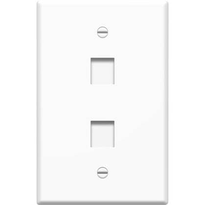 On-Q WP3302WH10 1-Gang, 2-Port Oversized Wall Plate, White, 10-Pack On-Q WP3302WH10 1-Gang, 2-Port Oversized Wall Plate, White, 10-Pack