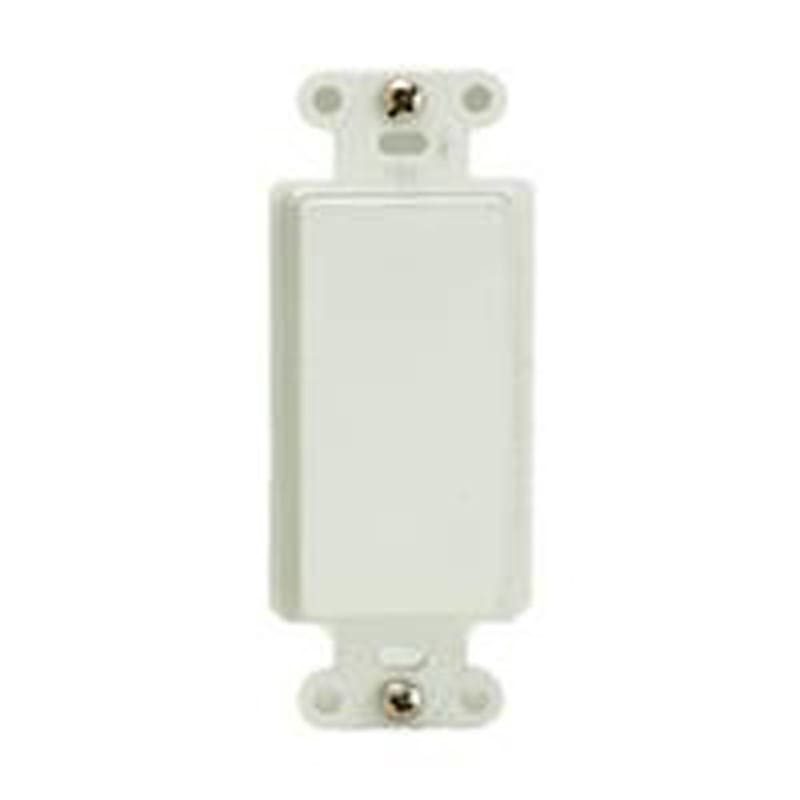 Legrand On-Q Blank Decorator Outlet Strap, White