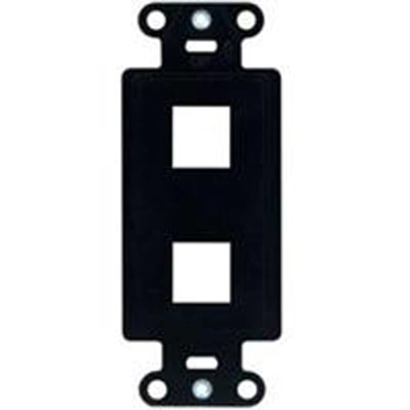 Legrand On-Q 2-Port Decorator Outlet Strap, Black