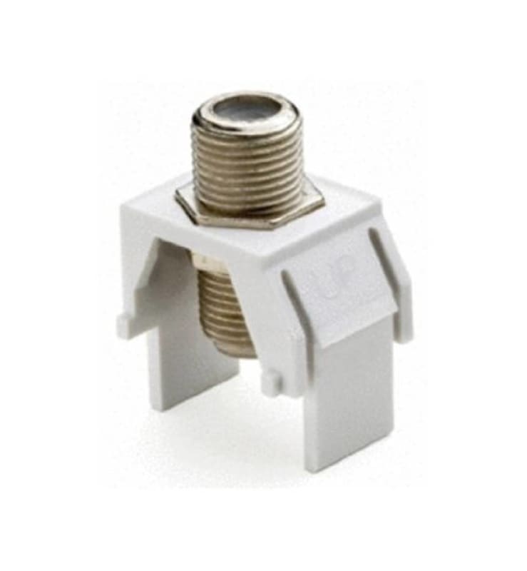Legrand On-Q Non-Recessed Nickel F-Connector, White Legrand On-Q Non-Recessed Nickel F-Connector, White