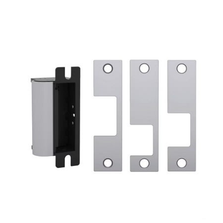 HES 1006CLB-630-LBM 1006 Series Complete Electric Strike with Latchbolt Monitor, includes Faceplates (J, K, KD, KM), Satin Stainless Steel