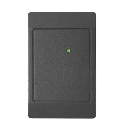 HID 5395CG100 ThinLine II Proximity Reader with Wiegand Output, Pigtail, Beep On, LED Normally Red, Reader Flashes Green on Tag Read, Classic Charcoal Gray