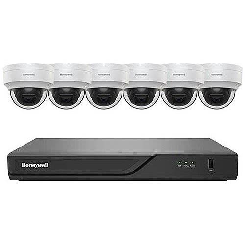 Honeywell HN30080202D65PK 30 Series 7-Piece Surveillance Kit, (6) HC30W45R3 5MP Dome Cameras, (1) HN30080202 4K 8-Channel NVR, 2TB NDAA Compliant