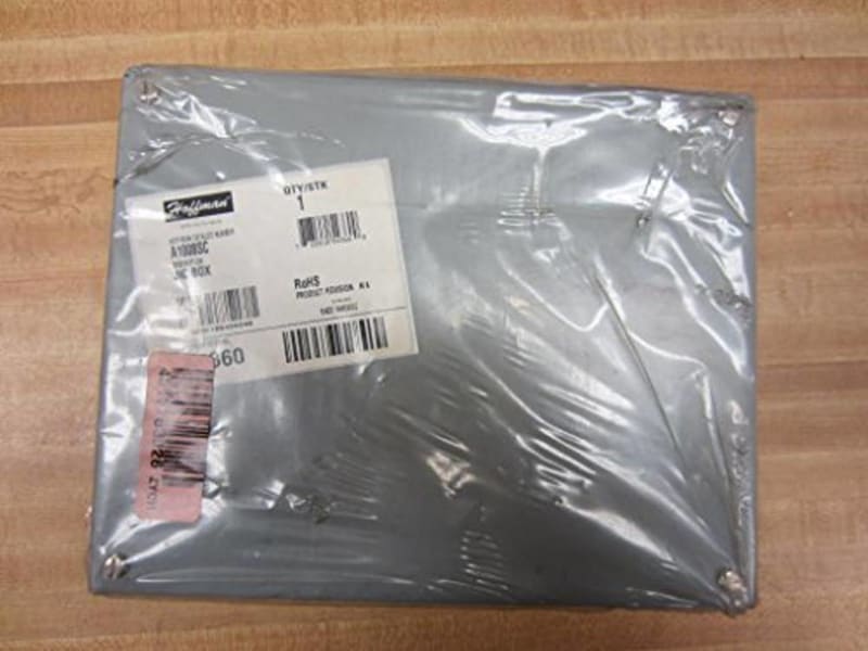 Hoffman A1008SC J Box, NEMA 12, Screw Cover, Steel, 10.00" x 8.00" x 4.00", Gray