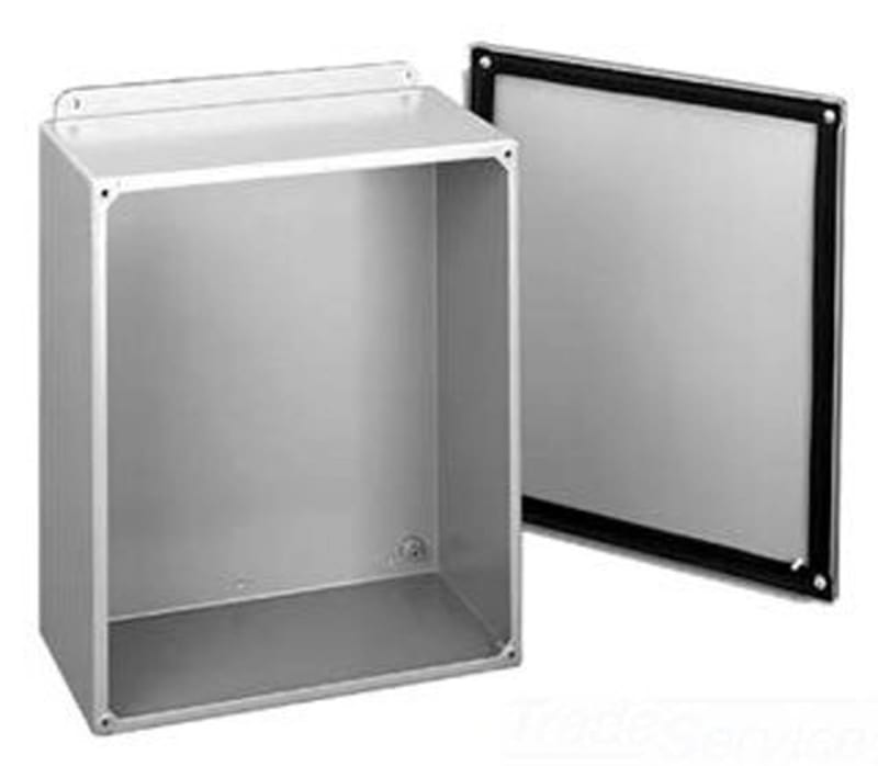 Hoffman A1010SC J Box, NEMA 12, Screw Cover, Steel, 10.00" x 10.004.00", Gray