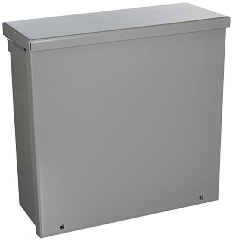 Hoffman NEMA 3R Enclosure, Screw Cover, Galvanized, Painted, 10.00"x10.00"x4.00"