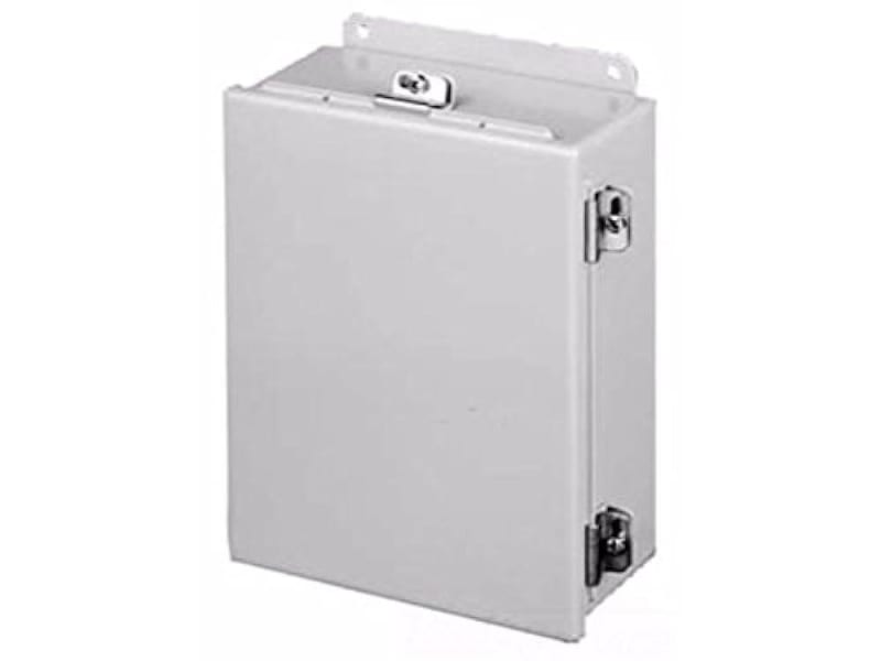 Hoffman J Box, NEMA 4, Hinged Cover, Steel, 12.00" x 10.00" x 5.00", Gray Hoffman J Box, NEMA 4, Hinged Cover, Steel, 12.00" x 10.00" x 5.00", Gray