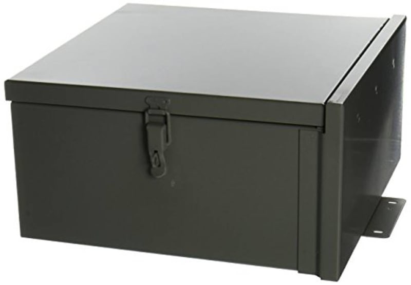 Hoffman NEMA 3R Enclosure, Hinge Cover, Galvanized, Paint Finish, 12" x 12" x 6"