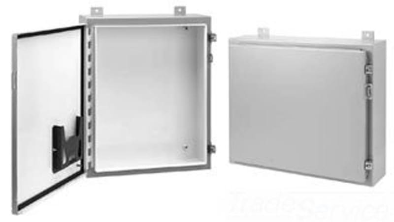 Hoffman A201608LP Wall-Mount Enclosure, NEMA 12/13, Steel, 20.00"x16.00"x8.00"
