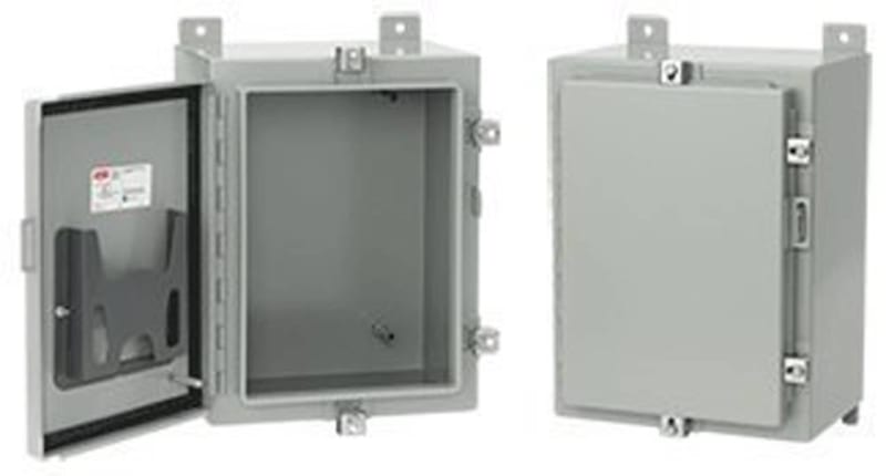 Hoffman A24H20BLP Steel Wall-Mount, NEMA 4, Enclosure, 24" x 20" x 8", Gray