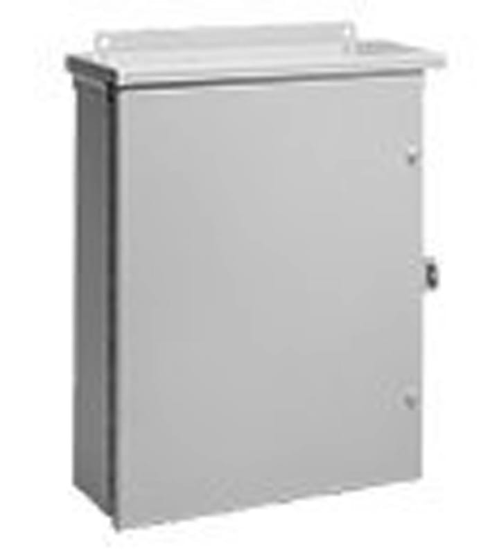 Hoffman NEMA 3R Enclosure, Hinge Cover, Galvanized, Paint Finish, 24" x 20" x 8" Hoffman NEMA 3R Enclosure, Hinge Cover, Galvanized, Paint Finish, 24" x 20" x 8"