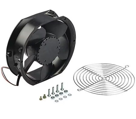 HOFFMAN A6AXFN Axial Fan, Round, 115V AC, 1140 cfm, 6.77" W.
