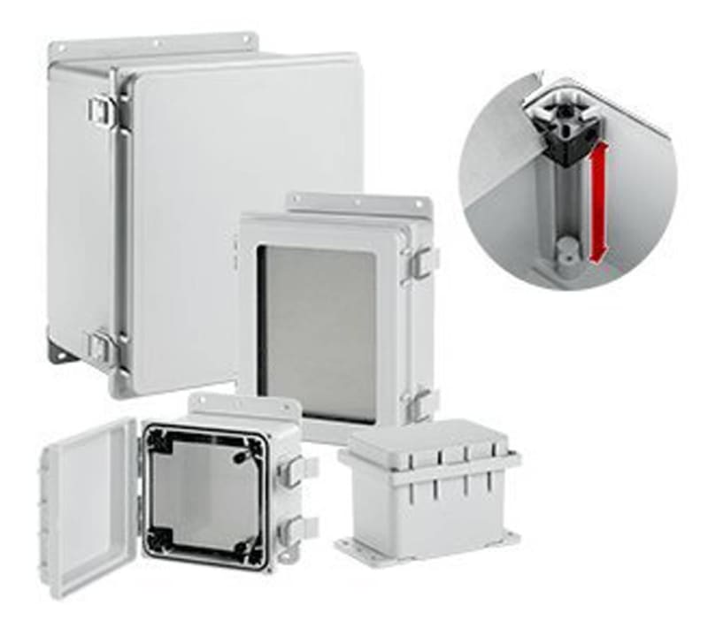 Hoffman A864PHC Enclosure, PolyPro, Polyester, 8.12" x 6.12" x 4.38"