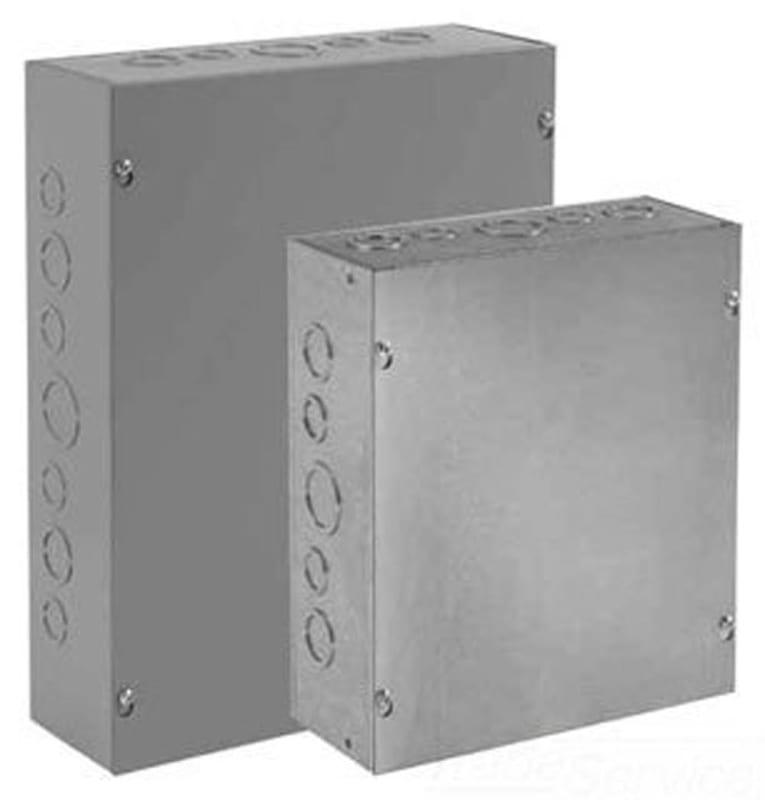 Hoffman ASE48X48X12NK Pull Box; 12 Inch Depth, Steel, ANSI 61 Gray, Wall Mount, Flat/Screw-On Cover Hoffman ASE48X48X12NK Pull Box; 12 Inch Depth, Steel, ANSI 61 Gray, Wall Mount, Flat/Screw-On Cover