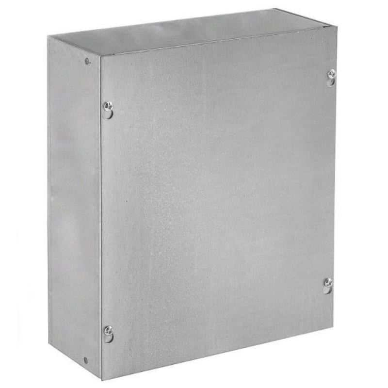 Hoffman ASE8X8X4NK Pull Box, Screw Cover, Steel, 8" x 8" x 4", Gray