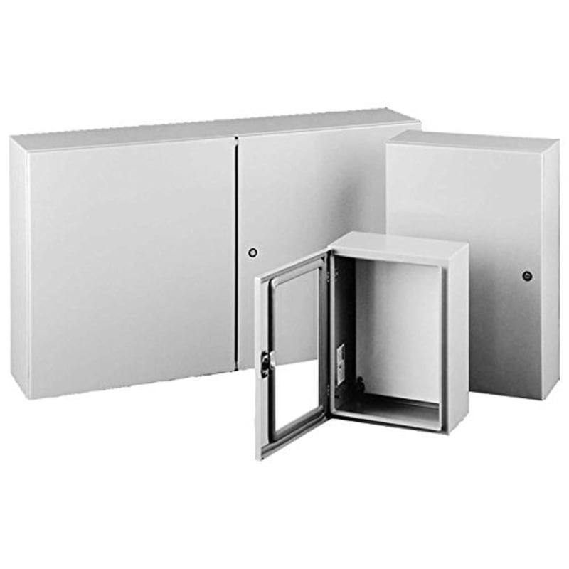 Hoffman Wall-Mount Enclosure, NEMA 4/12, Steel, 24.00" x 24.00" x 8.00", Gray