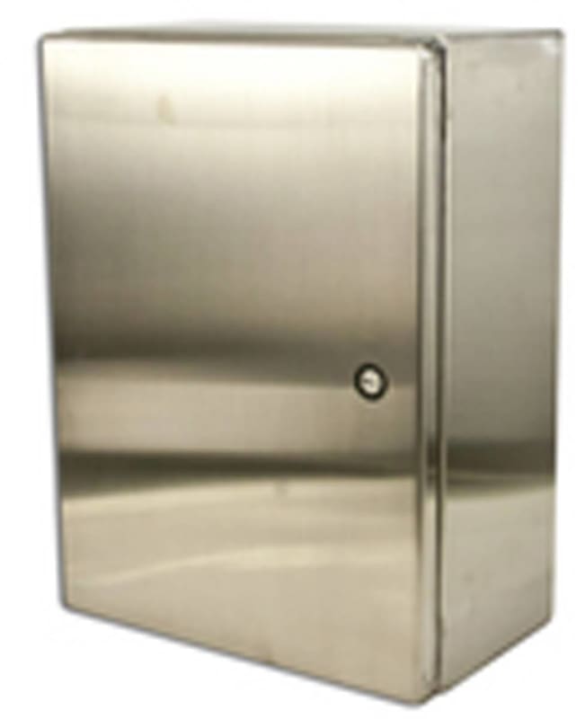 Hoffman Enclosure, NEMA 4X, Hinged Cover, Stainless Steel, 24" x 24" x 8"