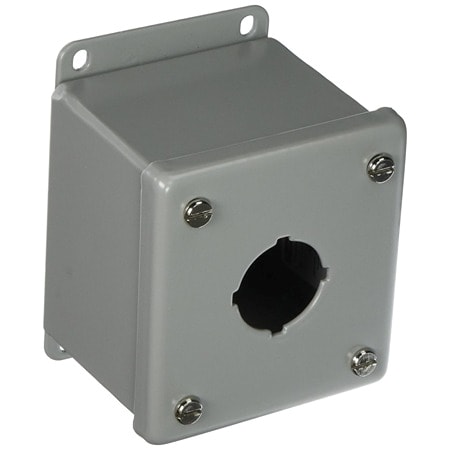 Hoffman E1PB Enclosure for 1 30.5 mm Pushbutton, Steel, Gray