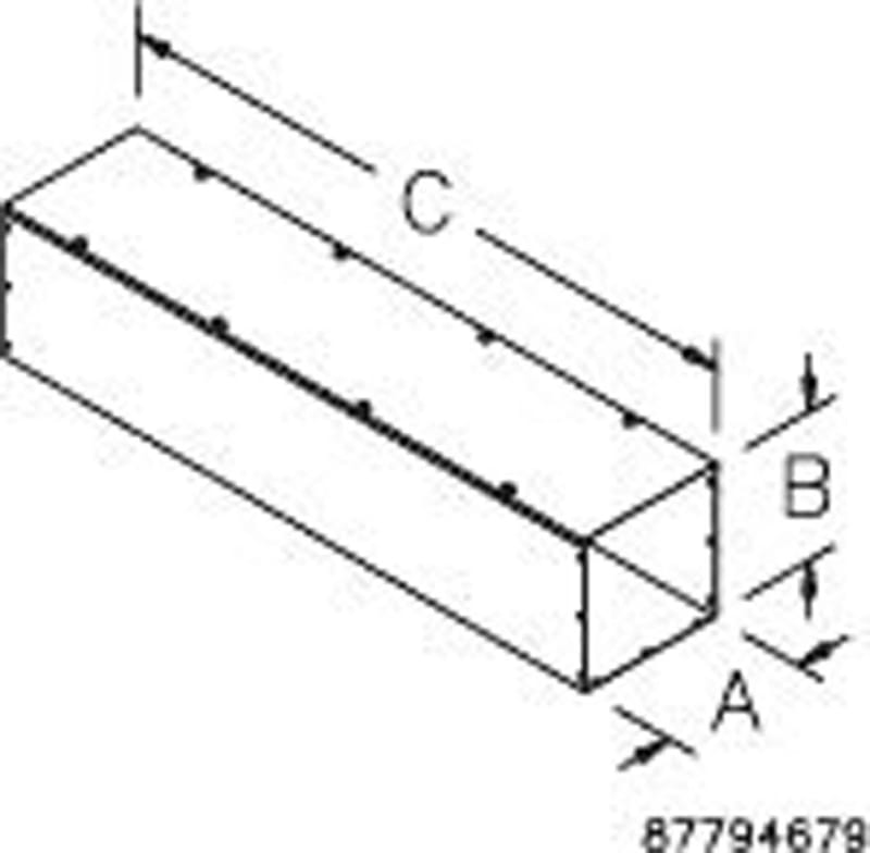 Hoffman Wireway, NEMA 1, Straight Section, Galvanized, 10" x 10" x 24"