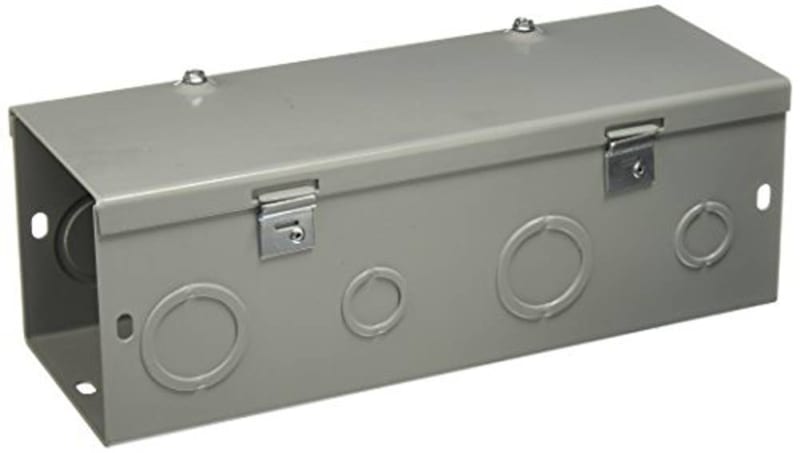 Hoffman F44G12WK Wireway, NEMA 1, Straight Section with Knockouts, Steel, Gray