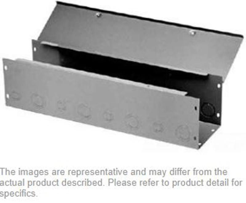 Hoffman Wireway, NEMA 1, Straight Section with Knockouts, Steel, 6"x6"x24", Gray Hoffman Wireway, NEMA 1, Straight Section with Knockouts, Steel, 6"x6"x24", Gray