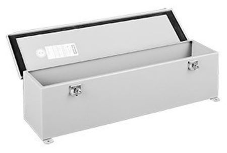 Hoffman F66T36HC Wire Trough, Hinged Cover, Steel, 6.00" x 6.00" x 36.00", Gray