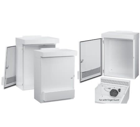 Hoffman WF10LP NEMA Type 3R Drive Enclosure with 6" Fan,  Galvanized/Paint