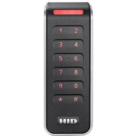 HID 20KNKS-00-000000 Signo 20K Keypad Mullion Pigtail Reader, 125 kHz, 13.56 MHz and 2.4 GHz, OSDP/Wiegand, Mobile Ready, Pigtail, Standard and Configuration, Black with Silver Trim