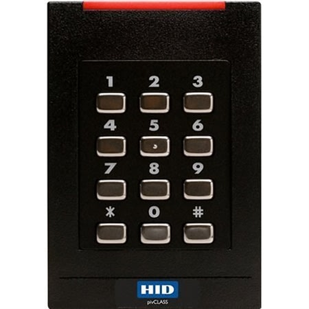 HID 921PHRNEK00068 pivCLASS SE RPK40-H Smart Keypad Reader, 125 kHz HID Prox, AWID and EM4102, 13.56 MHz Contactless PKI-Based FIPS 201, RS485 FDX, Pigtail, v1, Flash Off, FIPS 75-BIT, 8-BIT MSG