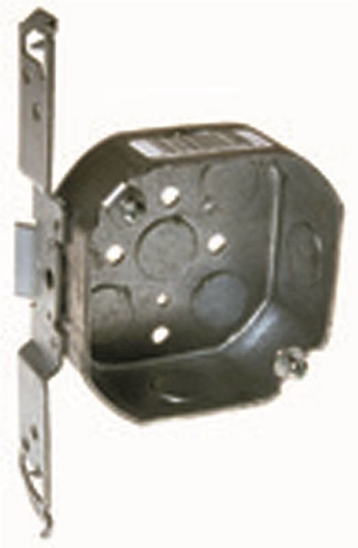 Hubbell-Raco 161 4" Octagon Box, 1-1/2" Deep, TS Bracket, Drawn, Steel