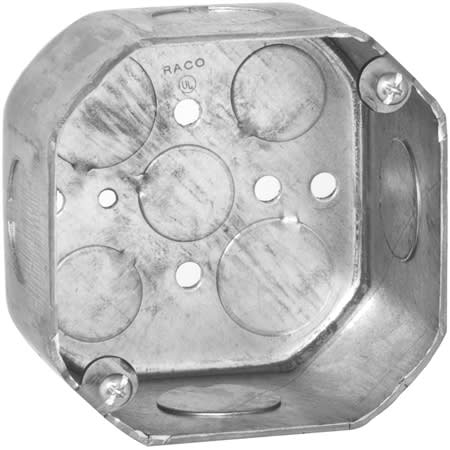 166 4 octagon box 218 deep 12 & 34 kos drawn steel 166 4 octagon box 218 deep 12 & 34 kos drawn steel