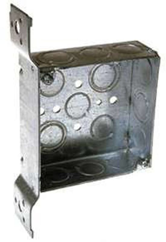 RACO 196 Electrical Box, Square, 4 X 1-1/2 in., Bracket Type: FM