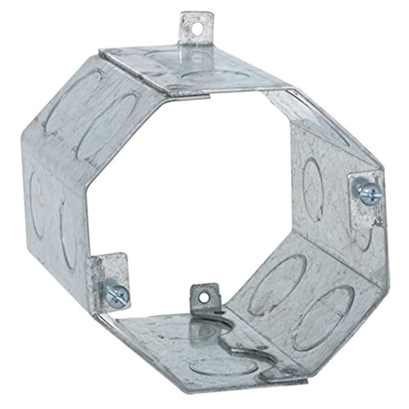 Hubbell-Raco 274 4" Concrete Ring, Octagon, 4" Deep, 1/2" & 3/4" KOs, Steel