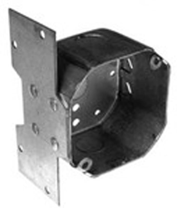 Hubbell-Raco 4" Octagon Ceiling Box with Bracket, Depth: 2-1/8", KOs, Metallic Hubbell-Raco 4" Octagon Ceiling Box with Bracket, Depth: 2-1/8", KOs, Metallic