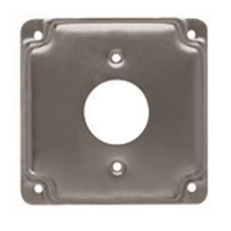 Hubbell-Raco 801C 4" Square Exposed Work Cover, (1) Single Receptacle