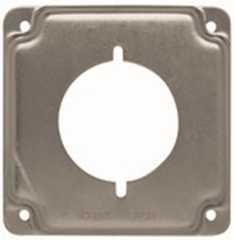 Hubbell-Raco 4" Square Exposed Work Cover, (1) Single Receptacle Power Outlet