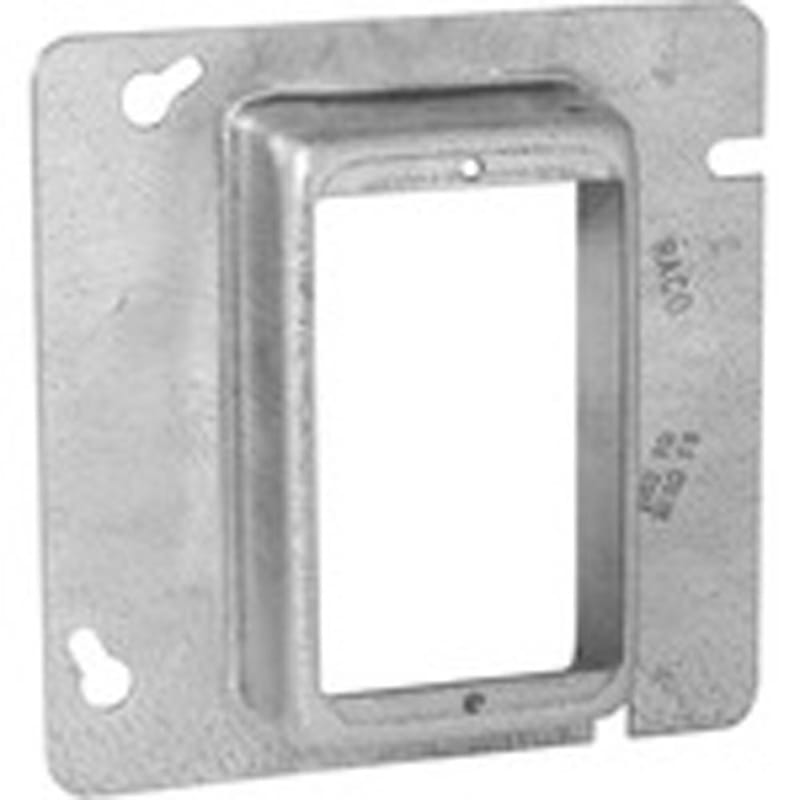 Hubbell-Raco 842 4-11/16" Square Cover, 1-Device, Mud Ring, 1-1/4" Raised, Drawn Hubbell-Raco 842 4-11/16" Square Cover, 1-Device, Mud Ring, 1-1/4" Raised, Drawn