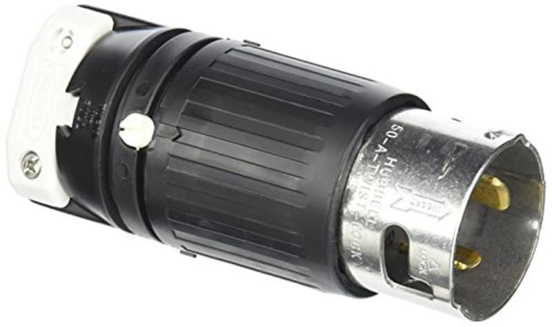 Hubbell CS8265C Plug; 2 Pole, 3 Wire, Grounding, 50 Amp, 250 Volt Hubbell CS8265C Plug; 2 Pole, 3 Wire, Grounding, 50 Amp, 250 Volt