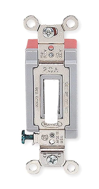 Hubbell Wiring Devices HBL1224W 20 Amp 120/277 VAC 4-Way White Toggle Switch