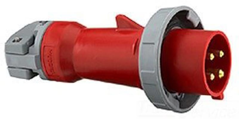 HUBBELL WIRING DEVICEKELLEMS HBL420P7W IEC Pin and Sleeve Plug,3P,4W,20A,480V HUBBELL WIRING DEVICEKELLEMS HBL420P7W IEC Pin and Sleeve Plug,3P,4W,20A,480V