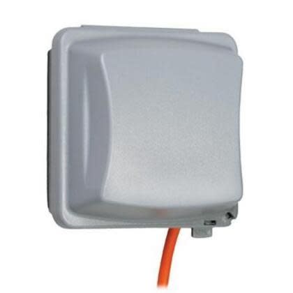 Hubbell-TayMac MM2420G Weatherproof-In-Use Cover, 2-Gang, Universal, Vertical, Polycorbonate, Gray