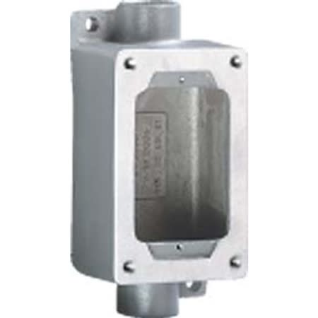 swb6 device box 1gang feedthru type swb 1 aluminum