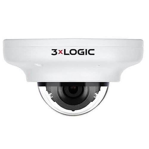 3xLOGIC VX-5M28-MD-IAW VISIX 5MP Indoor Outdoor Vandal Proof Mini-Dome IP Camera, 2.8mm Fixed Lens, White