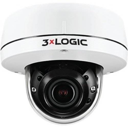 3xLOGIC VX-5M-OD-RIAW VISIX 5MP Indoor Outdoor Dome IP Camera with Remote Focus, 2.7-13.5mm Lens, White