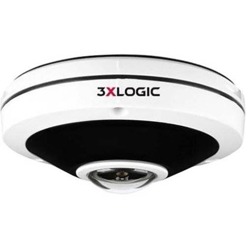 3xLOGIC VX-6M-360-IAW VISIX 6MP Outdoor Fisheye 360Â° IP Camera, 1.55mm Lens, White