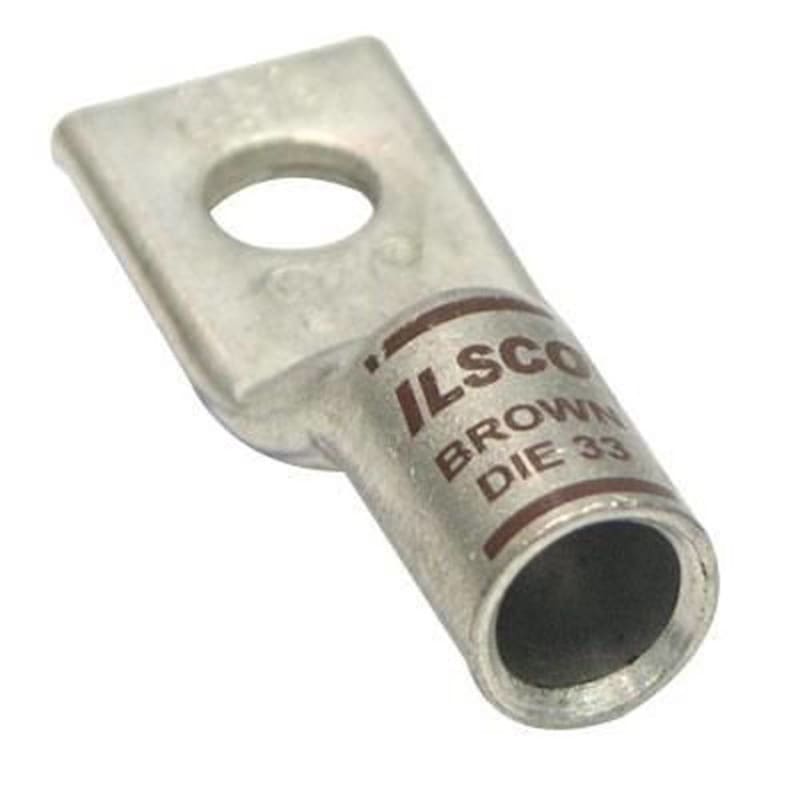 Ilsco CSWS-2-14 Compression Lug, 1-Hole, Copper, 2 AWG, 1/4" Stud Size