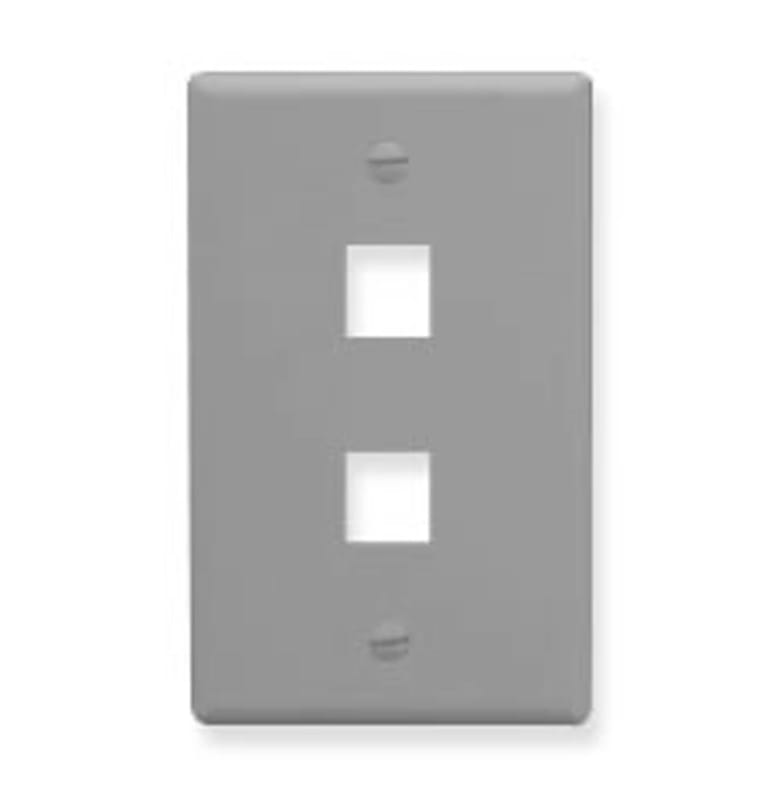 ICC ICC-FACE-2-GR IC107F02GY - 2Port Face Gray ICC ICC-FACE-2-GR IC107F02GY - 2Port Face Gray