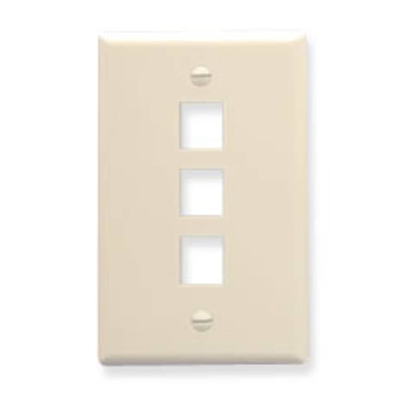 ICC ICC-FACE-3-AL IC107F03AL - 3Port Face Almond ICC ICC-FACE-3-AL IC107F03AL - 3Port Face Almond